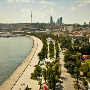 Baku Boulevard. National Seaside Park In Baku, Azerbaijan