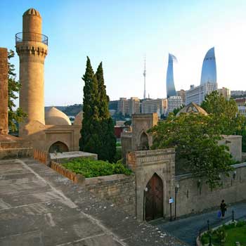 Shirvanshahs Palace Mosque Baku, Azerbaijan. Saray Məscidi